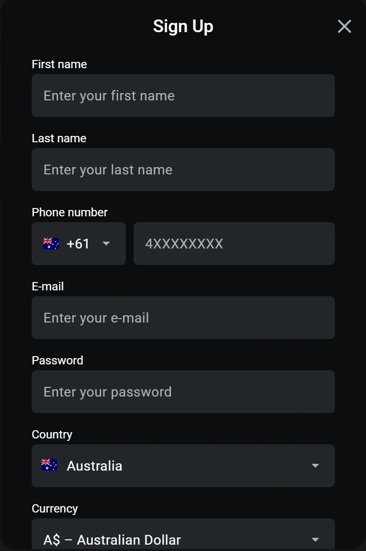 Leon Casino registration process